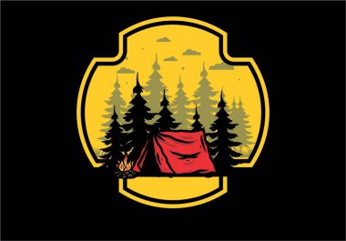 Şenlik ateşi tasarımı ile gece yarısı kampı