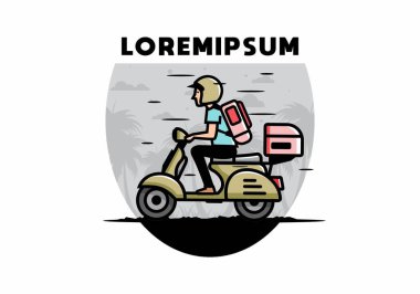 Tatile çıkan adam scooter tasarımı yapıyor.