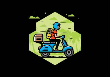 Tatile çıkan adam scooter tasarımı yapıyor.