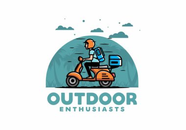 Tatile çıkan adam scooter tasarımı yapıyor.