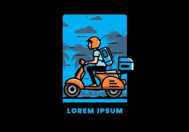 Tatile çıkan adam scooter tasarımı yapıyor.