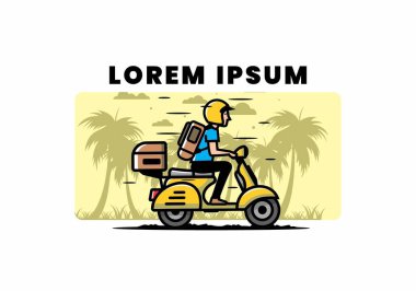 Tatile çıkan adam scooter tasarımı yapıyor.