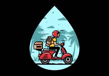 Tatile çıkan adam scooter tasarımı yapıyor.