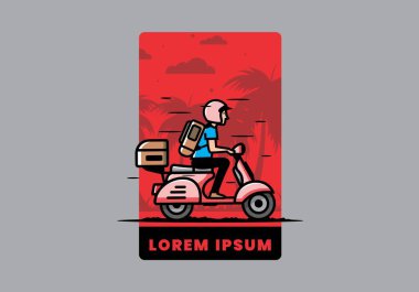 Tatile çıkan adam scooter tasarımı yapıyor.