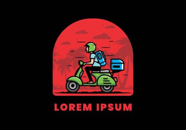 Tatile çıkan adam scooter tasarımı yapıyor.