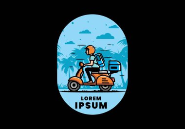 Tatile çıkan adam scooter tasarımı yapıyor.