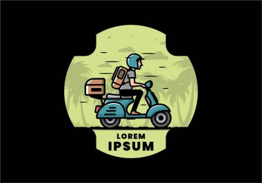 Tatile çıkan adam scooter tasarımı yapıyor.