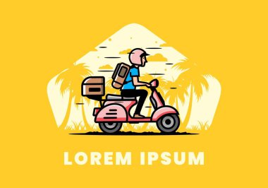 Tatile çıkan adam scooter tasarımı yapıyor.