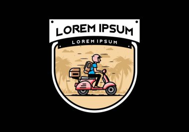 Tatile çıkan adam scooter tasarımı yapıyor.