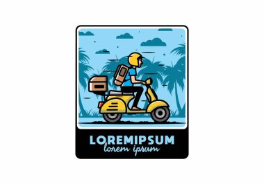 Tatile çıkan adam scooter tasarımı yapıyor.