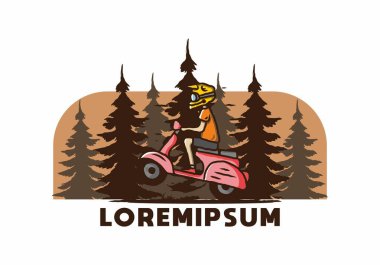 Ayakta duran scooter 'ın renkli tasarımı