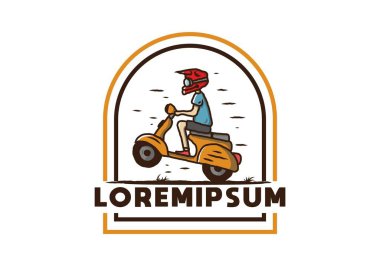 Ayakta duran scooter 'ın renkli tasarımı