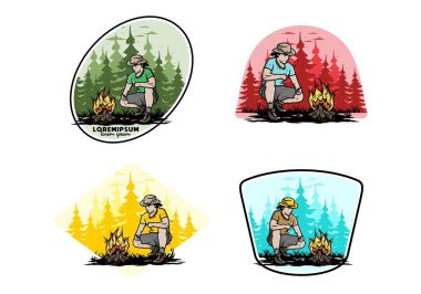 Bir adamın tasarımı şenlik ateşini yakıyor.