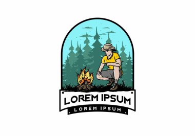 Bir adamın tasarımı şenlik ateşini yakıyor.