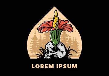 Kafatasında büyüyen cesedin tasarımı.