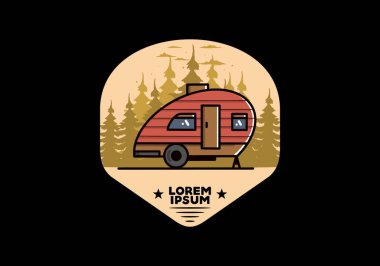 Gözyaşı kampçısının klasik çizim tasarımı