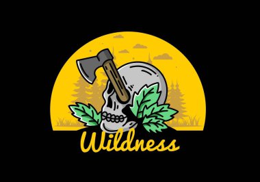 Kafatasına saplanmış bir baltanın tasarımı