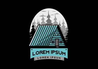 Eski bir ahşap kulübe tasarımı