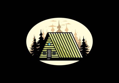 Eski bir ahşap kulübe tasarımı