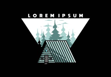 Eski bir ahşap kulübe tasarımı