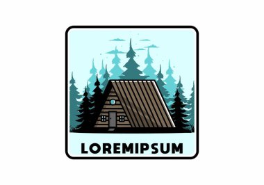 Eski bir ahşap kulübe tasarımı