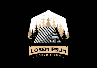 Eski bir ahşap kulübe tasarımı