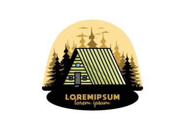 Eski bir ahşap kulübe tasarımı