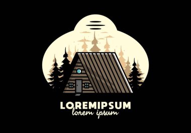 Eski bir ahşap kulübe tasarımı