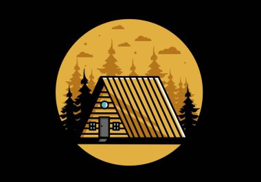 Eski bir ahşap kulübe tasarımı