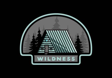 Eski bir ahşap kulübe tasarımı