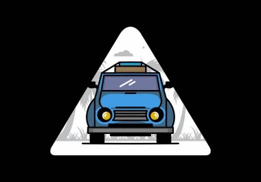 Tatile giden bir arabanın tasarımı.