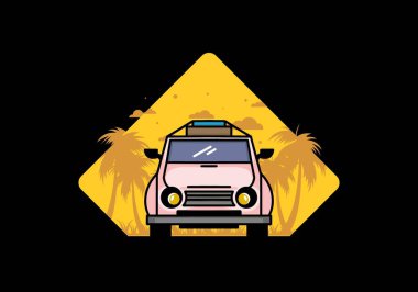 Tatile giden bir arabanın tasarımı.