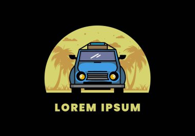 Tatile giden bir arabanın tasarımı.