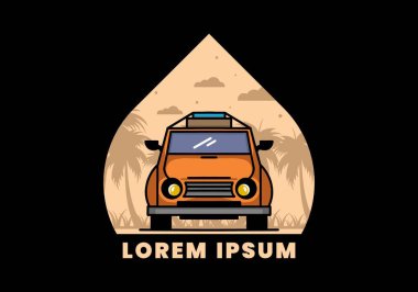 Tatile giden bir arabanın tasarımı.