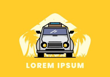 Tatile giden bir arabanın tasarımı.