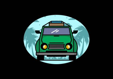 Tatile giden bir arabanın tasarımı.