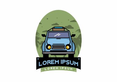 Tatile giden bir arabanın tasarımı.