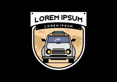 Tatile giden bir arabanın tasarımı.