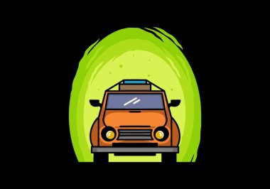 Tatile giden bir arabanın tasarımı.