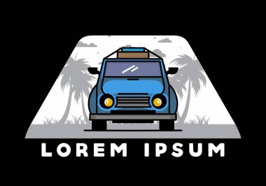 Tatile giden bir arabanın tasarımı.