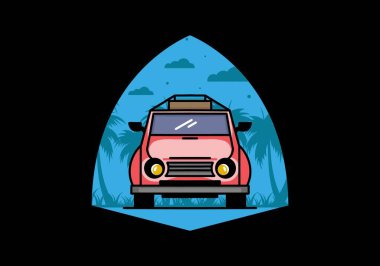 Tatile giden bir arabanın tasarımı.