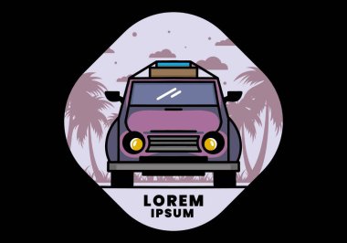 Tatile giden bir arabanın tasarımı.