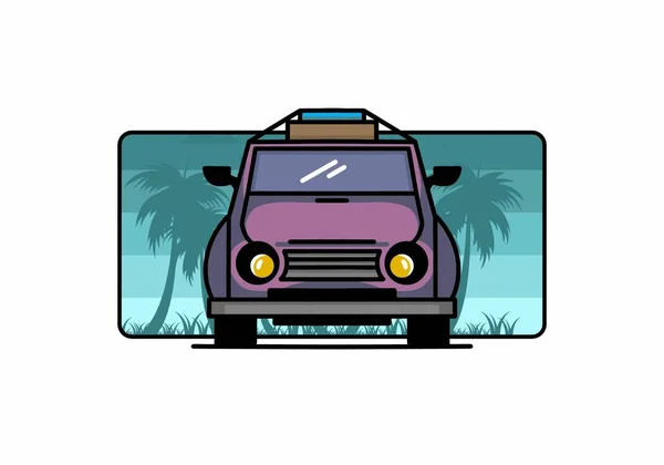 Illustration Design Car Going Holiday — Image vectorielle