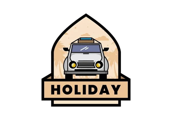 Illustration Design Car Going Holiday — Vettoriale Stock