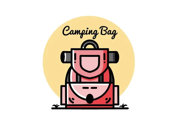 Illustration Design Simple Camping Bag — Image vectorielle