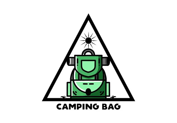 Illustration Design Simple Camping Bag — Image vectorielle