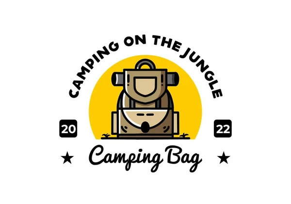 Illustration Design Simple Camping Bag — Stockvektor