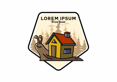 Yürüyen bir salyangoz ve ev tasarımı