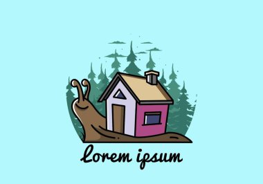 Yürüyen bir salyangoz ve ev tasarımı