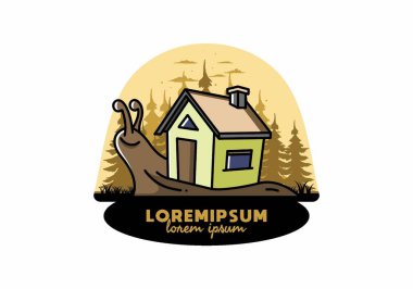 Yürüyen bir salyangoz ve ev tasarımı